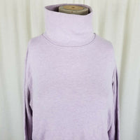 LL Bean Jersey Knit Long Sleeve Heathered Turtleneck Shirt Top Womens XL Pastel