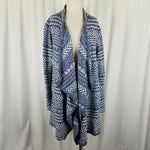 Lucky Brand Waterfall Long Open Front Wrap Cotton Cardigan Sweater Womens M