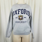 Oxford University Authentic Crewneck Sweatshirt Pullover Mens M Gray Jersey Knit