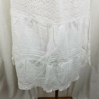 Banana Republic Summer Eyelet Lace Tiered Twirl Skirt Womens 8 Prairie Cotton