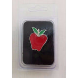 Red Apple for the Teacher Lapel Pin Brooch Safety Pin Back Shiny Maine Souvenir