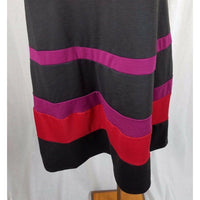 New Directions Woman Striped Jersey Knit Jumper Tunic Dress Womens 2X Plus Size