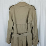 Stanley Blacker Insulated Double Breasted Belted Trench Coat Mens 44L Wool Lined