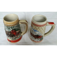 Numbered Avon Large Steins BUDWEISER Beer A/C Series Ceramarte Brazil Lot of 2