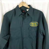 Lee Chetopa Twill Nashua Public Works Button Up Long Sleeve Work Shirt Mens 16 M