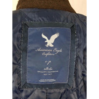 American Eagle Tweed Quilted Insulated Double Breasted Peacoat Jacket Womens S