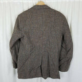Vintage HARRIS Tweed Blazer Brown Mottled Wool Sport Coat Jacket Mens 42R USA