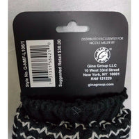 Nicole Miller Sweater Knit LegWarmers Boots One Size OS Black White Striped NWT