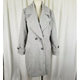 Chadwicks of Boston Wool Midi Military Double Breasted Peacoat Womens 12 Gray