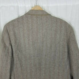 Vintage Doncaster Imperial Wool Herringbone Blazer Sport Coat Jacket Mens 44 Tan