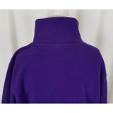 Lands End Funnel Neck Purple Fleece Sweatshirt Sweater Jacket Womens size 10 12
