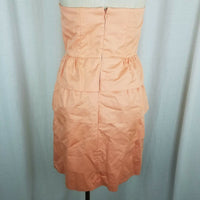 J.Crew Cold Bare Shoulder Layered Tiered Ruched Mini Sun Dress Womens 6 Apricot