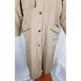 Vintage SBII Bitterman Plaid Blanket Lined Knaki 80s 90s Trench Coat Womens 14