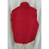 Vintage J Crew Red Zip Up Goose Down Nylon Quilted Puffer Vest Womens XL Funnel