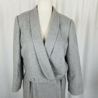 Kwon Suk Im Soft Cashmere Skirt Suit 2 Piece Outfit Set Blazer Jacket Womens S