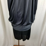 Steppin Out Ruched Blouson Formal Prom Cocktail Little Black Dress Womens 9