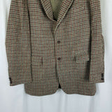 Vintage HARRIS Bartleigh Tweed Blazer Brown Check Wool Sport Coat Jacket Mens 42