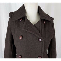 American Eagle Tweed Quilted Insulated Double Breasted Peacoat Jacket Womens S