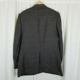Vintage Plaid Wool Sport Coat Blazer Jacket Mens 40 Riding Equestrian Logo