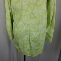 LL Bean Floral All Weather Cotton Barn Trench Coat Womens S Lime Green OAPX8