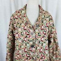 Winding River Reversible Woven Tapestry Jacket Blazer Womens XL Abstract NOS