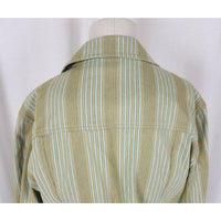Tyler Boe Double Breasted Pinstripe Military Peacoat Jacket Blazer Coat Womens 8