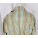 Tyler Boe Double Breasted Pinstripe Military Peacoat Jacket Blazer Coat Womens 8