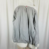 LL Bean Hooded Shearling Lined Wool Toggle Knit Sweater Jacket Cardigan Womens S