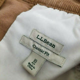 LL Bean Petites Stretch Corduroy Chino Style Classic Fit Skirt Womens 10P Tan