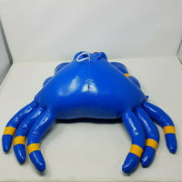 Peek-A-Boo Toys Blue Crab Plush Stuffed Animal Vinyl Faux Leather 20" Large Toy