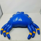 Peek-A-Boo Toys Blue Crab Plush Stuffed Animal Vinyl Faux Leather 20" Large Toy