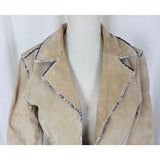 Blanc Noir Kharma Deconstructed Patchwork Leather Denim Coat Womens L Lagenlook