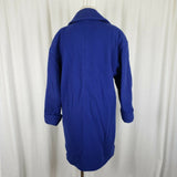 Vintage Talbots Petites Toggle Closure Wool Duffel Peacoat Coat Womens 2P Cobalt