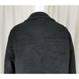 J.Crew Quilted Fleece Lining Wool Short Car Coat Jacket Peacoat Mens M Charcoal