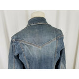 Riders Copper Collection Factory Distressed Jean Denim Trucker Jacket Womens M