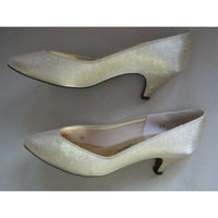 Special Occasions By Saugus Shoes Gold High Heels Pumps Womens Size 6.5 US 266