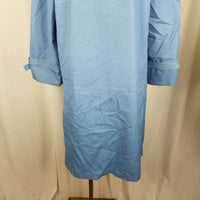 Misty Harbor Yachtsman Cloth Blue Canvas Rain Trench Coat Womens 14 Sailing VTG