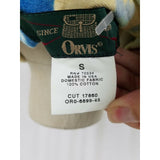 Orvis Yellow Floral Blue Flowers Art to Wear Jean Denim Shirt Jacket Womens S