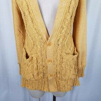 Evy's Tree The Chloe Curry Knit Long Sweater Cardigan Coat Womens XS Coatigan