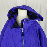 Obermeyer Tantric Reversible 80s Puffer Ski Winter Parka Jacket Womens 12 VTG