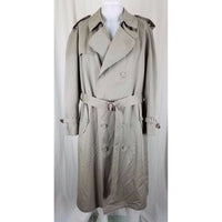 Stafford Insulated Double Breasted Trench Coat Mens 42R Removable Lining Khaki