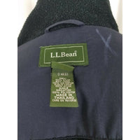 LL Bean Fleece Lined Jacket Nylon Windbreaker Full Zip Up Bomber Style Womens M