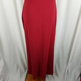 Tahari Petites Red Maxi Fitted Slinky Sexy Beaded Dress Womens 12P 80s Vintage