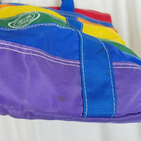 LEVI STRAUSS Rainbow Stripes 1984 USA OLYMPICS Nylon Zip Tote Bag Pride Vintage