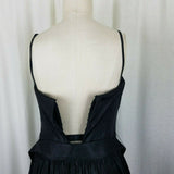 Marie St. Claire Vintage Black Taffeta Formal Princess Maxi Prom Dress Womens 6