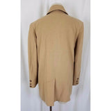 Vintage Double Breasted Wool Camel Peacoat Jacket Short Coat Womens 4 Tan 1990's
