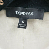 Express Gold Sequined Sheer Fitted Black Sexy Bodycon Party Dress Womens S