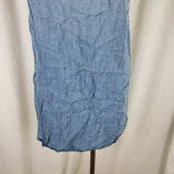 Life In Progress Denim Blue Jean Oversized Baggy Sack Dress Womens S Chambray SS