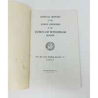 Annual Report Town Officers of Windham Maine January 31 1957 Cumberland County