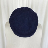 Kangol 100% Wool Felt Newsboy Cabbie Ascot Hat Mens Adults 20 Navy Blue England